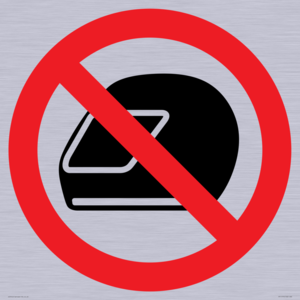 P920 Prohibition: No motorcycle helmets